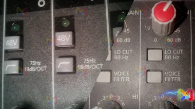 Lo Cut button on the sound mixer